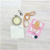 MINI KIT POINT DE CROIX - BIENVENUE AU MONDE ! - ROSE