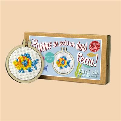 MINI KIT POINT DE CROIX - COMME UN POISSON DANS L'EAU !