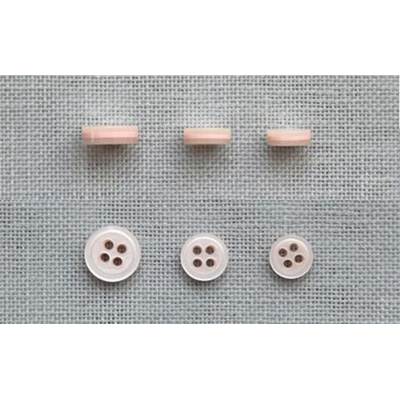 LOT 30 BOUTONS SANDWICH 10 MM - ROSE PALE