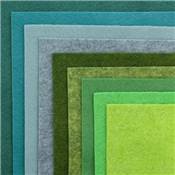 PACK JUNGLE - 9 COLORIS DE FEUTRINE 30x30cm EN CAMAIEUX