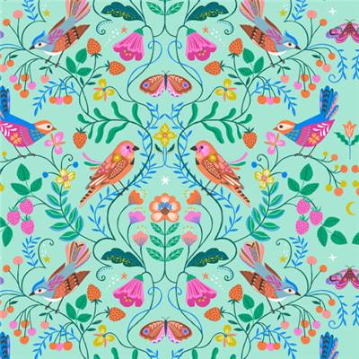 TISSU DASHWOOD STUDIO - SONGBIRD 2420- COTON - 110 CM