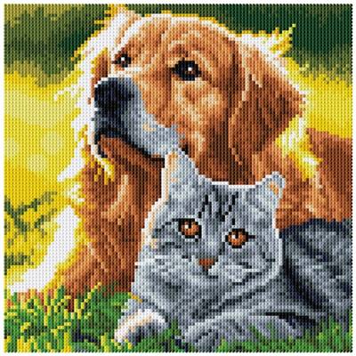 KIT BRODERIE DIAMANT DOTZ - PURRFECT DAY AVEC CADRE
