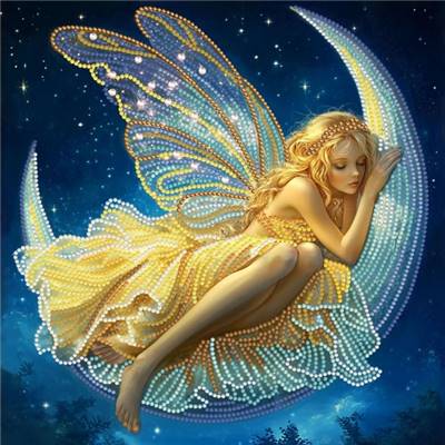 KIT BRODERIE DIAMANT DOTZ - CRESCENT MOON SLUMBER AVEC CADRE
