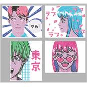 KIT BRODERIE DIAMANT DOTZIES FLOCK - 4 ANIME