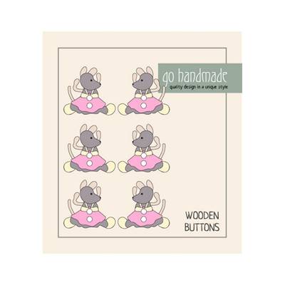 CARTE 6 BOUTONS BOIS - LAVABLES - ELLA LA SOURIS