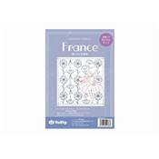 KIT A BRODER SASHIKO WORLD FRANCE BALLERINE ET BLEUETS - TULIP