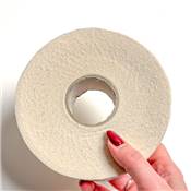 LAINEUSE THERMOCOLLANTE 40MM - BLANCHE - ROULEAU 100 M - TEXTICAP