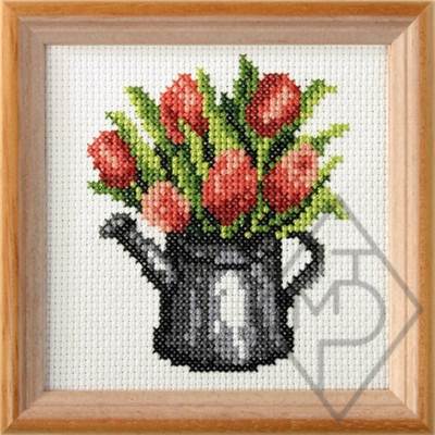 KIT PT DE CROIX IMPRIMEE 11 X 11 CM - L'ARROSOIR DE TULIPES