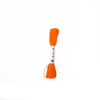 FIL SASHIKO UNI - COL 22 - ORANGE - LOT DE 6 ECH. DE 20 M