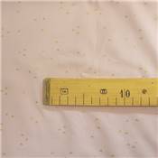VOILE IMPRIME METALLISE COTON BIO -150 CM - OISEAUX DORES FOND ROSE