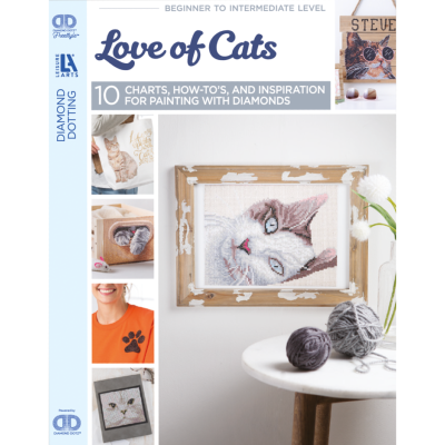 LIVRET DIAMOND DOTZ FREE STYLE EN ANGLAIS - LOVE OF CATS