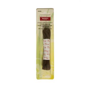 LACET CORDON MARRON 75cm 1 PAIRE