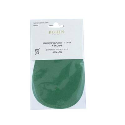 2 RENFORTS SOUPLESSE A COUDRE GM 10 X 13 CM VERT LUTIN