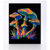 KIT BRODERIE DIAMANT NEON NOIR - MUSHROOMS 