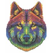 KIT BRODERIE DIAMANT NEON NOIR - WOLF