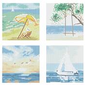 KIT BRODERIE DIAMANT MINI DOTZ - SUMMER DAYS - PACK 4 DESSINS