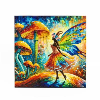 KIT BRODERIE DIAMANT DOTZ - MOSAIC FAIRY LAND AVEC CADRE