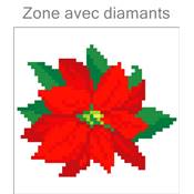 KIT BRODERIE DIAMANT COUSSIN NOEL - POINSETTIA DE NOEL