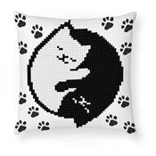 KIT BRODERIE DIAMANT COUSSIN - PETIT CHAT FLUORESCENT