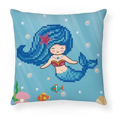 KIT BRODERIE DIAMANT COUSSIN - LA PETITE SIRENE