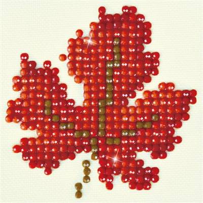 KIT BRODERIE DIAMANT - FEUILLE D'AUTOMNE