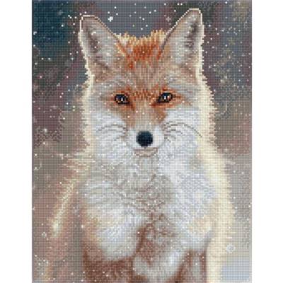 KIT BRODERIE DIAMANT SQUARES - RENARD DES NEIGES