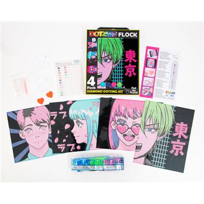 KIT BRODERIE DIAMANT DOTZIES FLOCK - 4 ANIME
