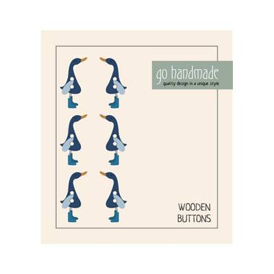 CARTE 6 BOUTONS BOIS - LAVABLES - ANDERS LE CANARD