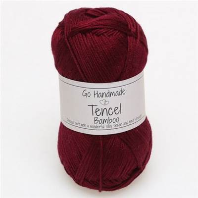 FIL A TRICOTER GOHANDMADE TENCEL - BORDEAUX - PELOTE 50 G