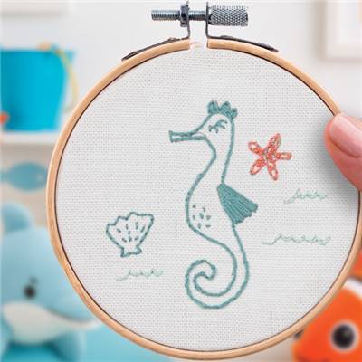 FRENCH'KITS - BRODERIE DÉCORATIVE - HIPPOCAMPE