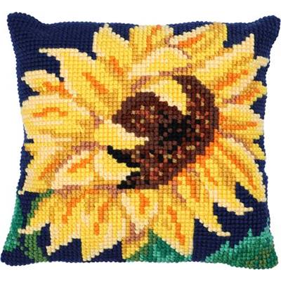 COUSSIN POINT DE CROIX LADYBIRD - TOURNESOL - 40 X 40 CM