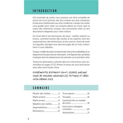 POINTS DE TRICOT - 52 CARTES POUR APPRENDRE LES TEXTURES AU CROCHET