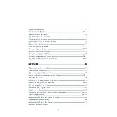 MON P'TIT COURS DE POCHE - LE RACCOMMODAGE - LES TECHNIQUES DE BASE