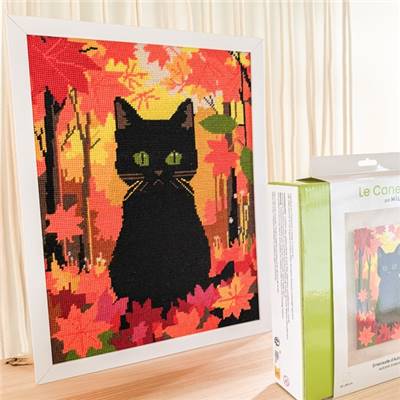 KIT CANEVAS COMPLET - DESSIN 30 X 40 CM - EMERAUDE D'AUTOMNE