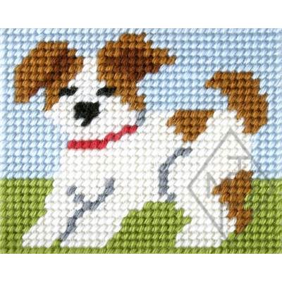 KIT DEMI-POINT ENFANT 17 X 20,5 CM - CHIOT DANS L'HERBE