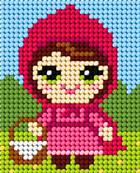KIT DEMI-POINT ENFANT 17 X 20,5 CM - PETIT CHAPERON ROUGE