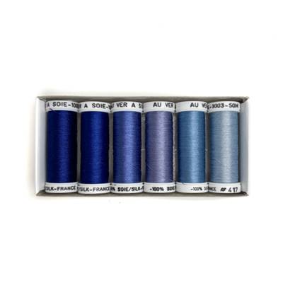 PACK 6 NUANCES SOIE 1003 - BLEU