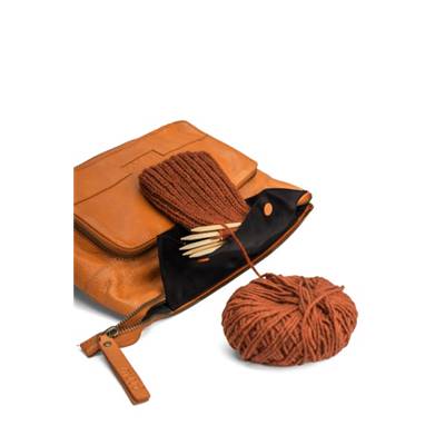 JEANNE - PETIT SAC A PROJETS CROCHET TRICOT - WHISKY - MUUD