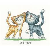 KIT POINT DE CROIX IT'S LOVE (A)  