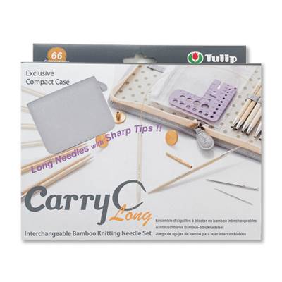 SET AIGUILLES A TRICOTER INTERCH. EN BAMBOU CARRYC LONG - TULIP