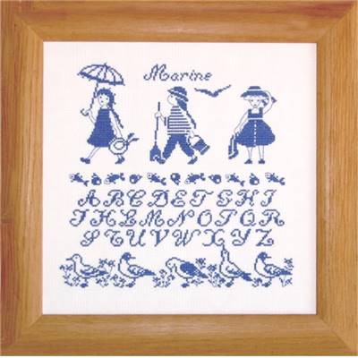 DIAGRAMME POINT DE CROIX ABC COLLECTION - MARINE