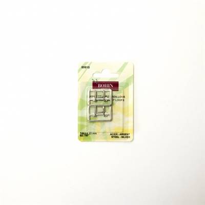 BOUCLES GILET A ARDILLONS 23MM ARGENT - BLISTER DE 2