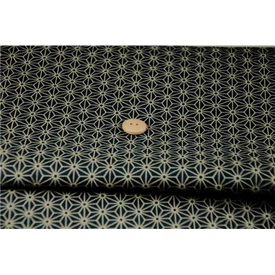 COUPON TISSU 45X55 JAP GEO NOIR