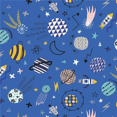 TISSU DASHWOOD STUDIO - BLAST OFF 1995 - COTON - 110 CM 