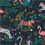 TISSU DASHWOOD STUDIO - JUNGLE LUXE 2235 - COTON+METAL - 110 CM 