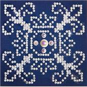 KIT BRODERIE DIAMANT - BLANC SUR BLEU