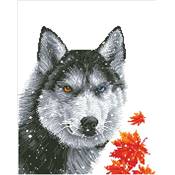 KIT BRODERIE DIAMANT - LOUP DE LA FORET