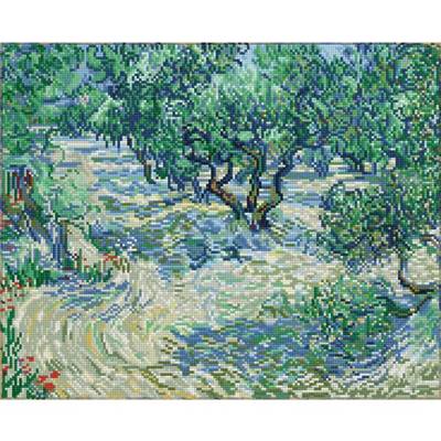 KIT BRODERIE DIAMANT - LES OLIVIERS D'APRES VAN GOGH