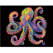 KIT BRODERIE DIAMANT NEON NOIR - OCTOPUS