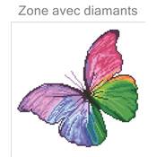 KIT BRODERIE DIAMANT - PAPILLON ROSE